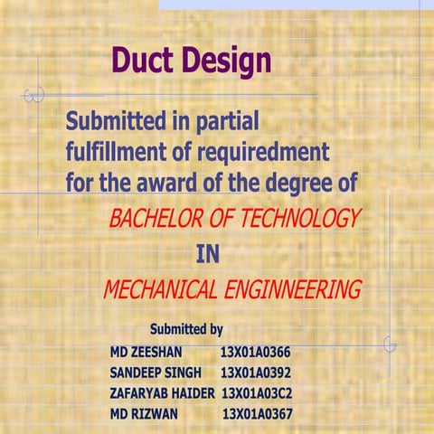 Duct design .ppt