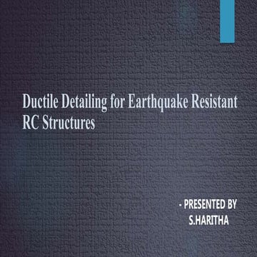 Ductile detailing