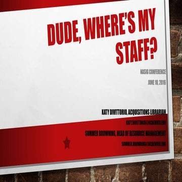 Dude, wheres my staff?