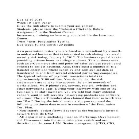 Due 12 10 2016Week 10 Term PaperClick the link above to submit.docx