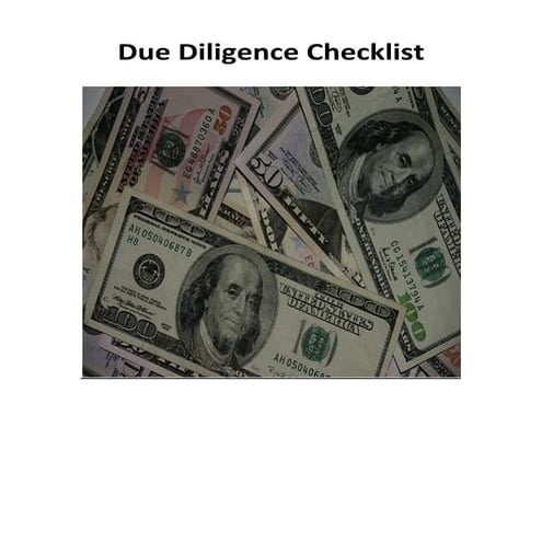 Due Diligence Checklist