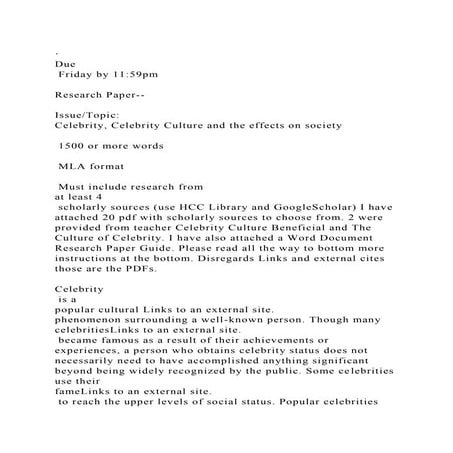 · Due Friday by 1159pmResearch Paper--IssueTopic Ce.docx
