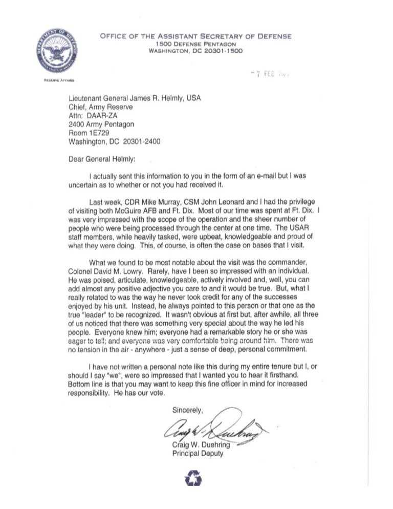 letter of recommendation duehring unsolicited letter of recommendation