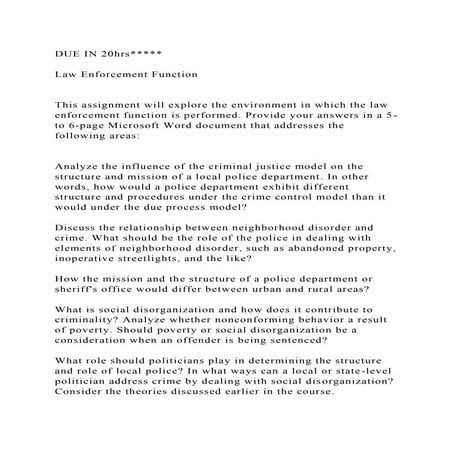 Challenges in Policing and Law Enforcement The criminal ju.docx