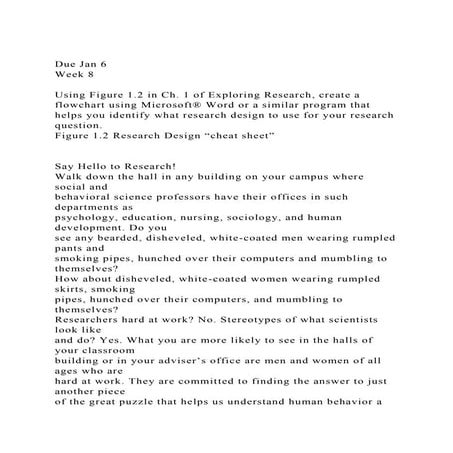 Due Jan 6Week 8Using Figure 1.2 in Ch. 1 of Exploring Resear.docx