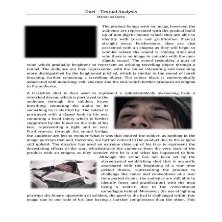 Duel   textual anaylsis