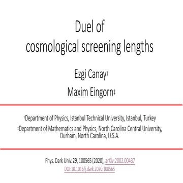 Duel of cosmological screening lengths