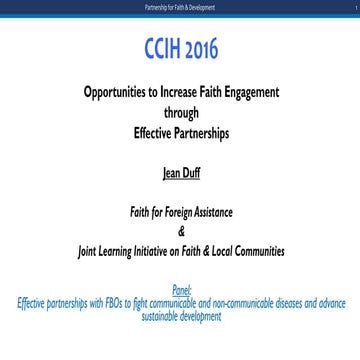 Increasing Faith Engagement through Partnerships