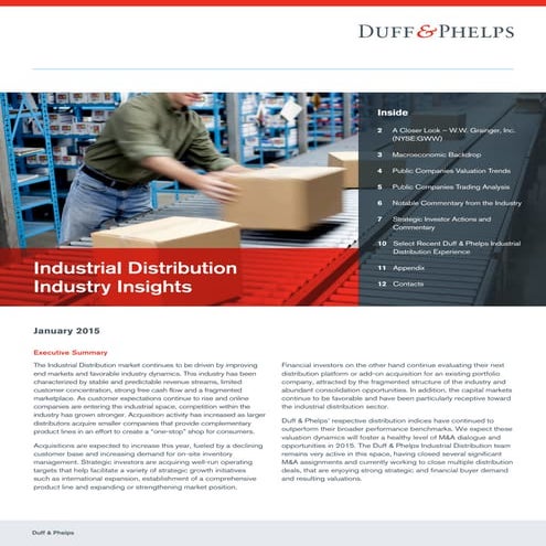 Industrial Distribution Industry Insights - January 2015 