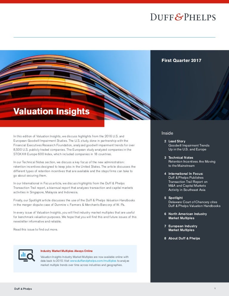 Duff Phelps Valuation Insights Q1 2017