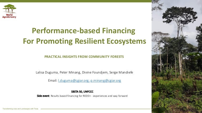 thumbnail of  Performance-based Financing for Promoting Resilient Ecosystems