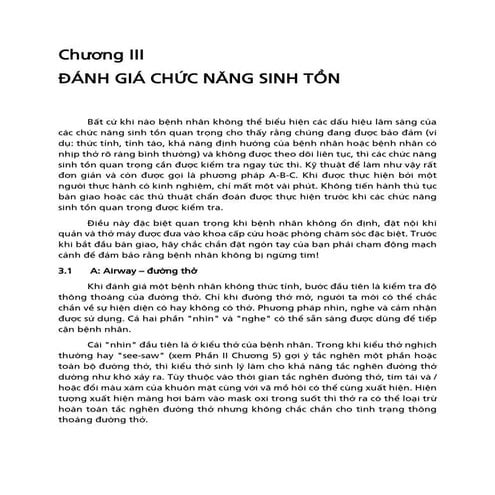 DẤU HIỆU SINH TỒN TRONG Hướng Dẫn Cập nhật lâm sàng