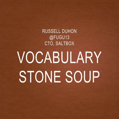 xAPI Vocabulary Stone Soup: LAK 2016 JISC Learning Analytics Hackathon