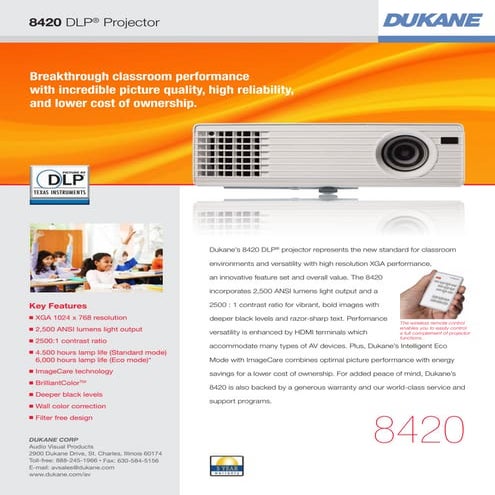 Dukane 8420 dlp projector