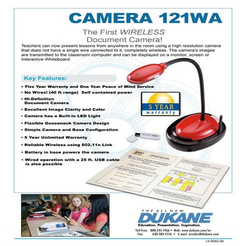 Dukane camera 121 w | PDF