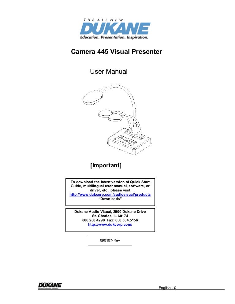 Dukane camera 445 user guide