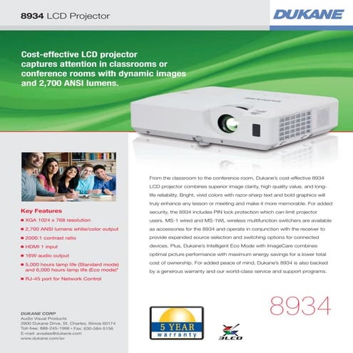 Dukane imagepro 8934 