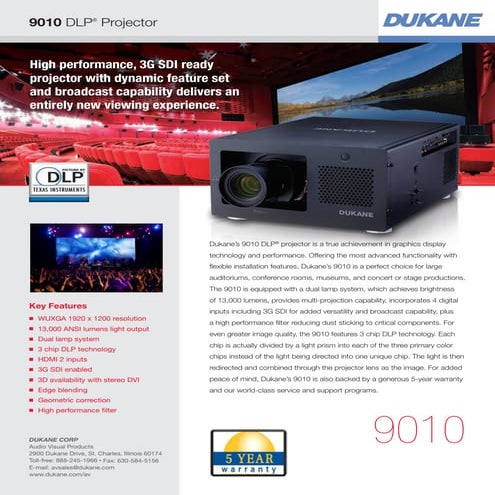 Dukane imagepro 9010 dlp