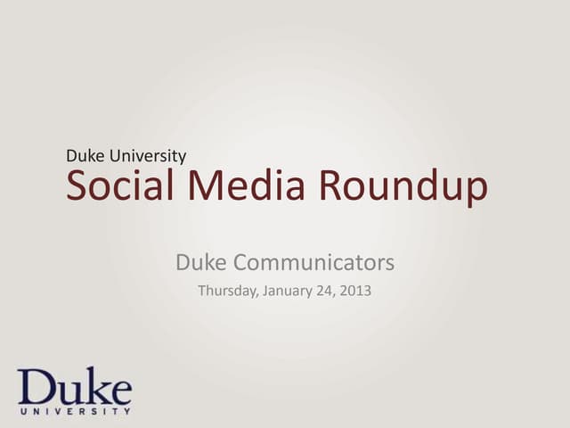 Duke communicators 01.24.13
