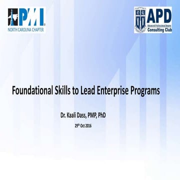 Foundational Skills to Lead Enterprise Programs