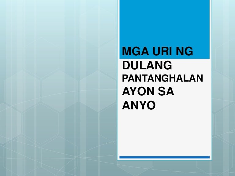 Ano Ang Elemento Ng Dulang Pantanghalan