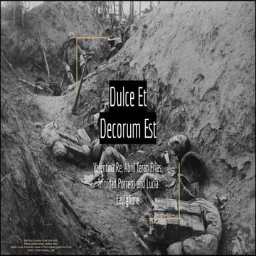 Dulce et decorum est