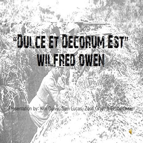 Dulce et decorum est olympians