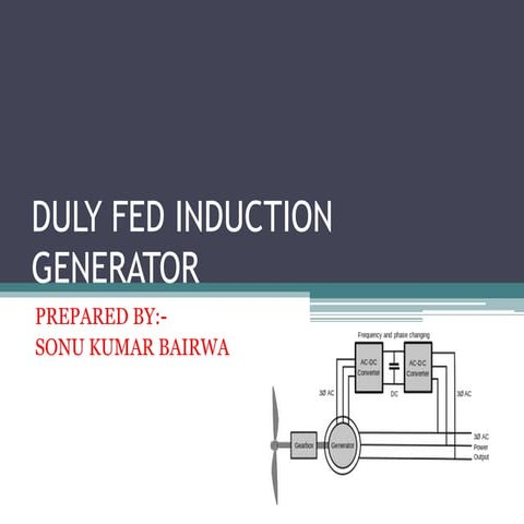 Duly fed induction generator
