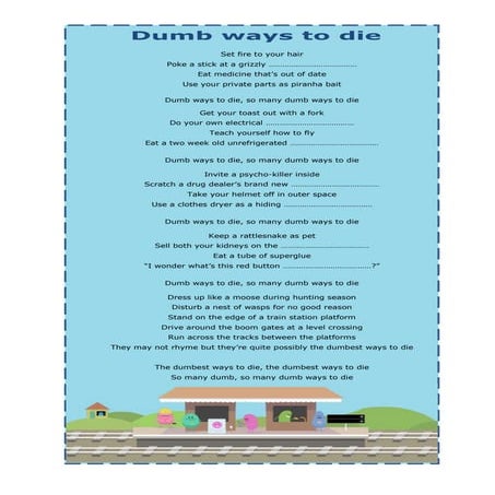 Dumb ways to die