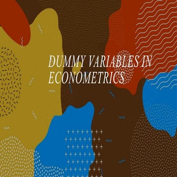 Dummy Variables in Regression Analysis: Concepts and Applications