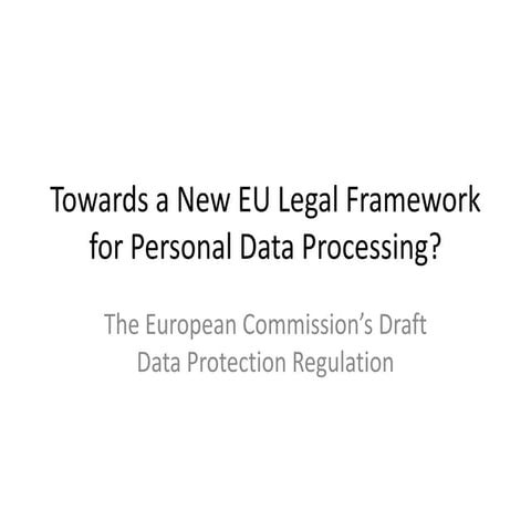 Dumortier draft data protection regulation