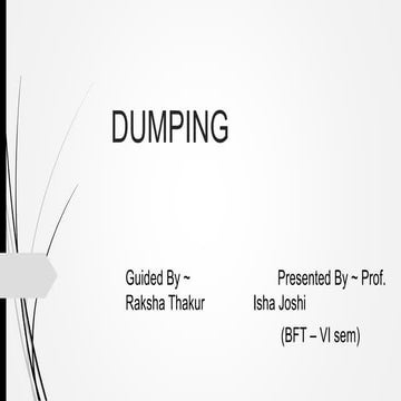 Dumping