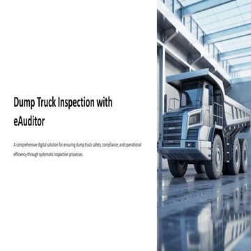 Dump Truck Inspection with eAuditor Audits & inspections | PDF