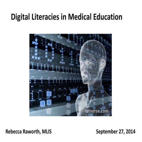 Duncan Digital Literacies in Medical Education (IMP Med Ed Day - Duncan, BC) ...