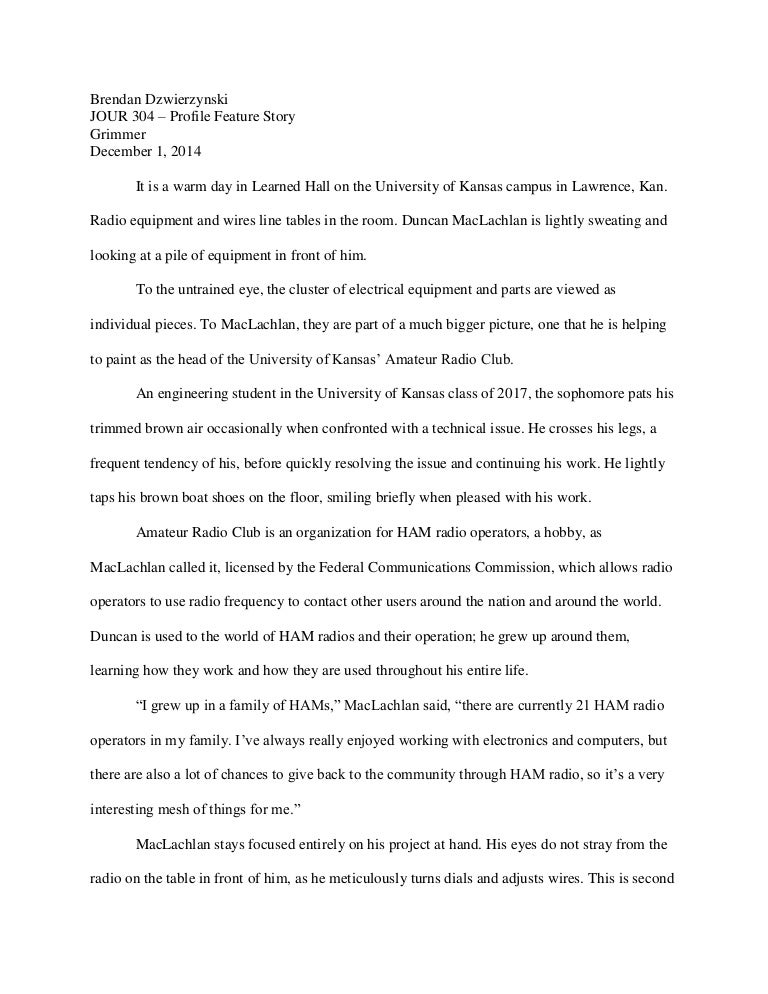 Profile Feature Story