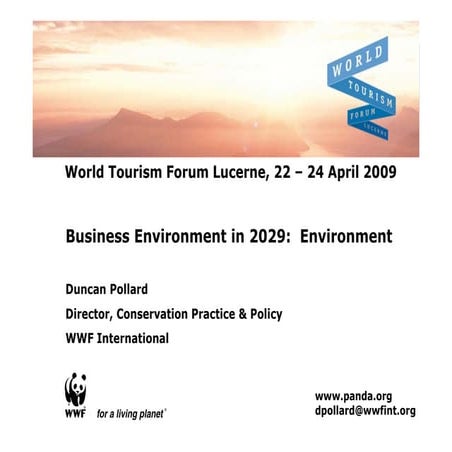Duncan pollard business environment in 2029 world tourism forum lucerne 2009