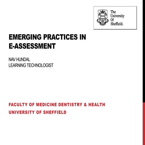 Emerging Practices in e-Assessment 