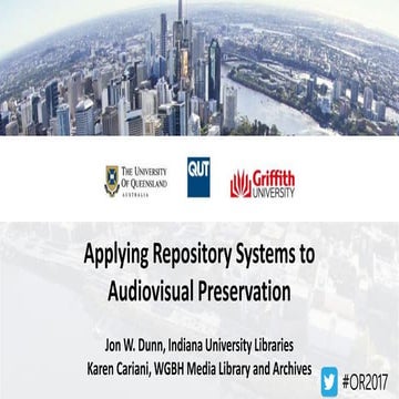 Applying Repository Systems to Audiovisual Preservation