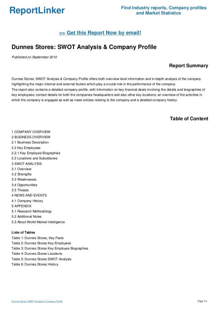 Swot analysis summary examples image