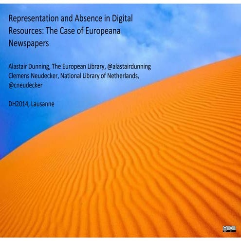 Representation and Absence in Digital Resources: The Case of Europeana Newspa...
