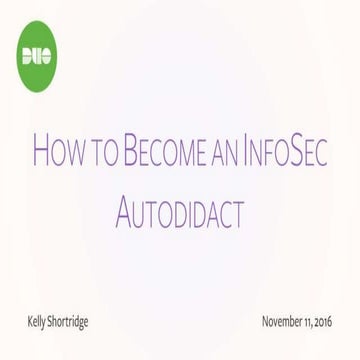 How to Become an InfoSec Autodidact