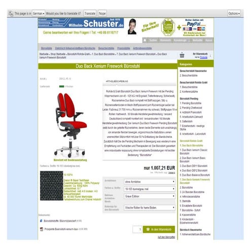 Duo back xenium freework bürostuhl