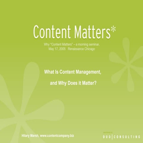 What is Content Management, and Why Does it Matter