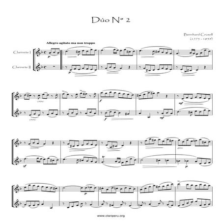 Duo no. 2 crusell.para dos clarinetes