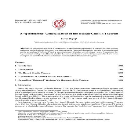S.Duplij, A q-deformed generalization of the Hosszu-Gluskin theorem