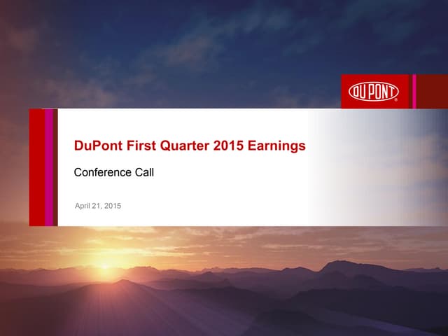 Du pont 1q15 slides final