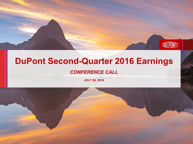 Du pont 2q16_slides_final