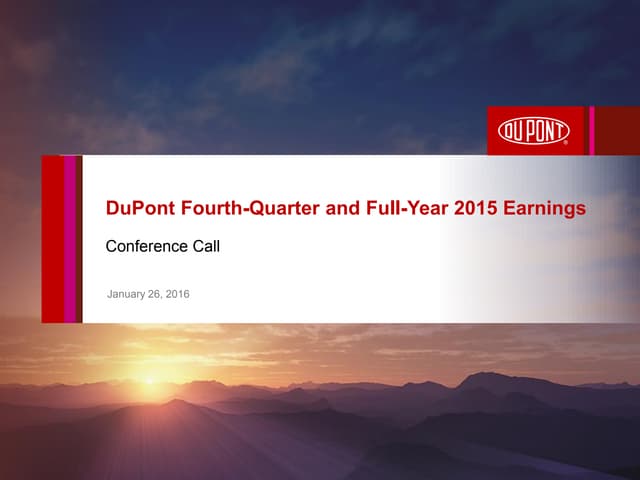 Du pont 4q15 slides final