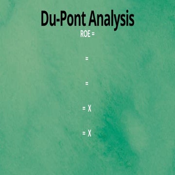 Du pont analysis final | PPTX