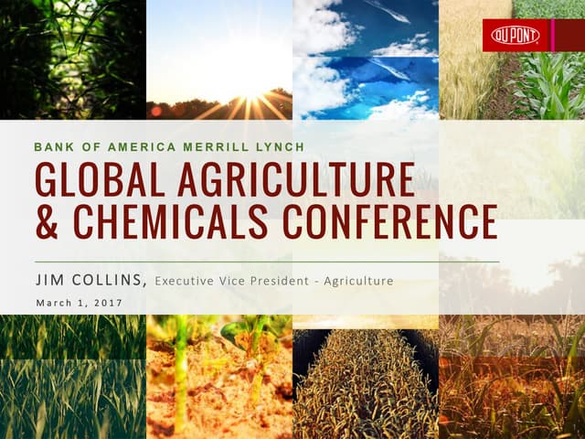 DuPont at Bank of America Merrill Lynch Global Agriculture and Chemicals Conference 2017